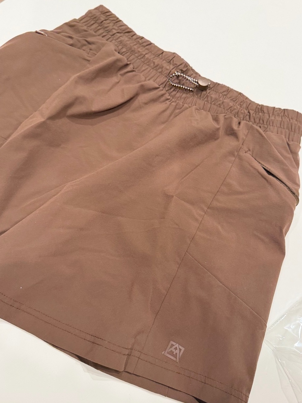 Avalanche Men's Brown Athletic Elastic Waist Shorts